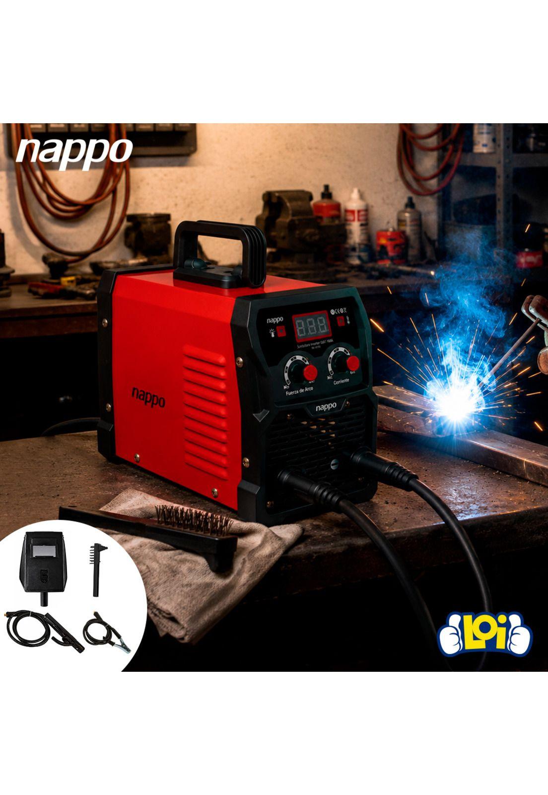 Soldadora Inverter Nappo 200A Incluye Mascara y Accesorios-5