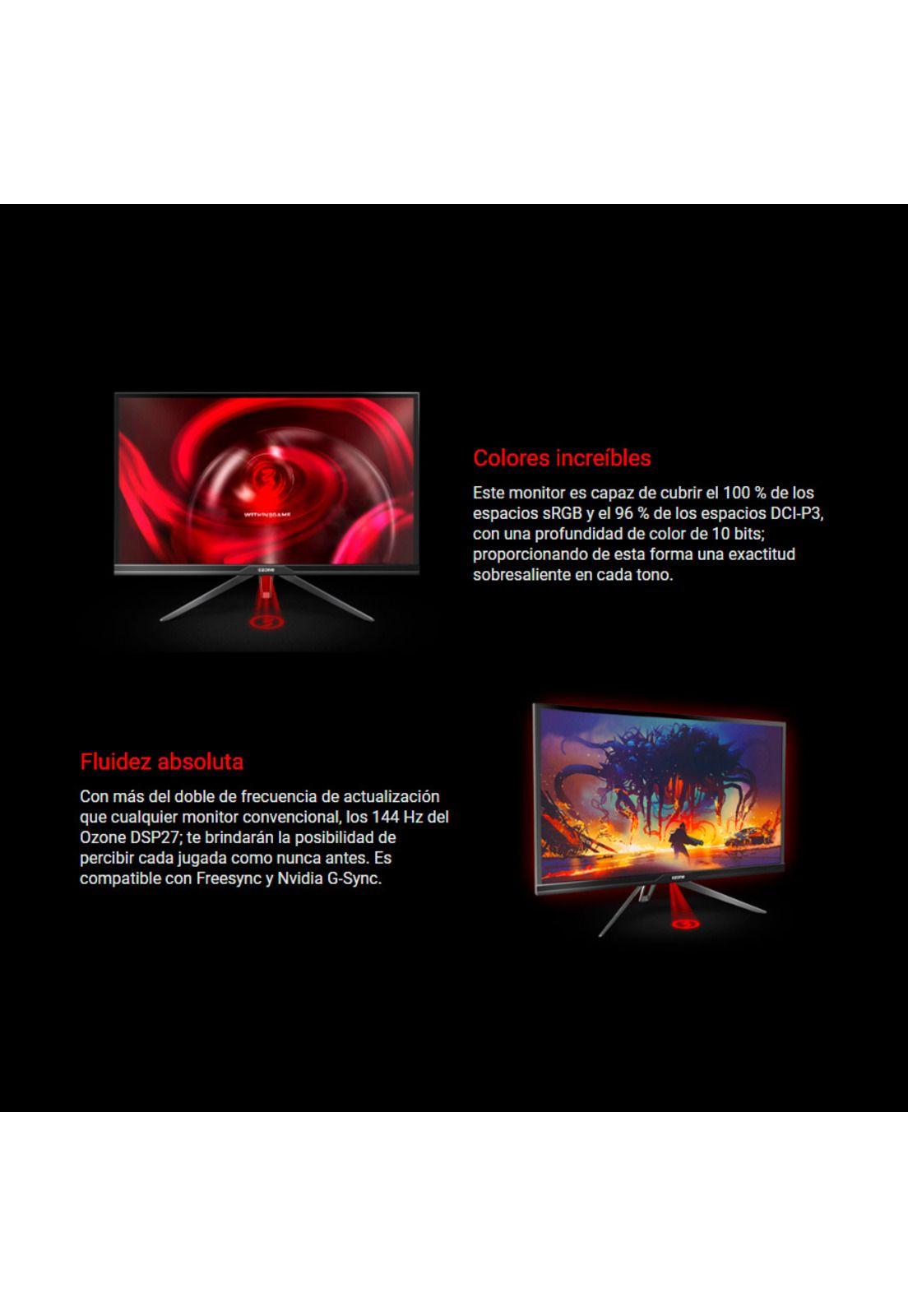 Monitor Gamer Ozone 27' DSP27 IPS 144Hz 1Ms-3