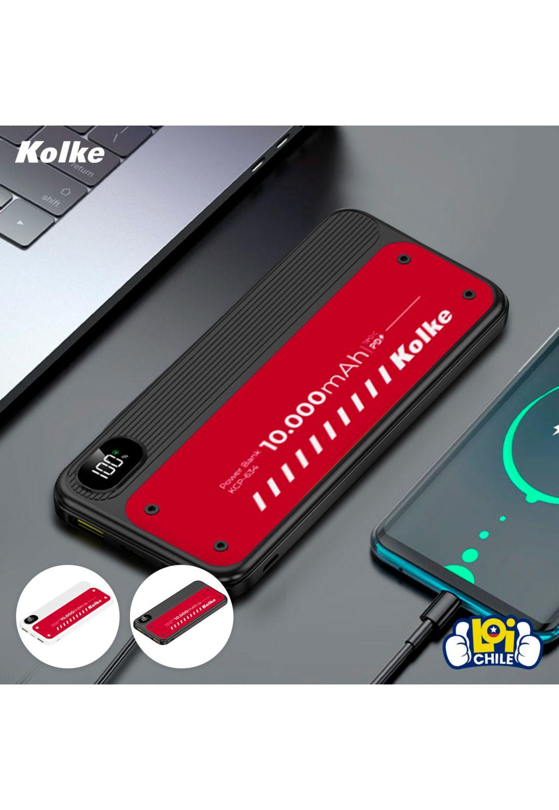 Batería Externa Power Bank Kolke 10000mAH Carga Rápida Negro-2