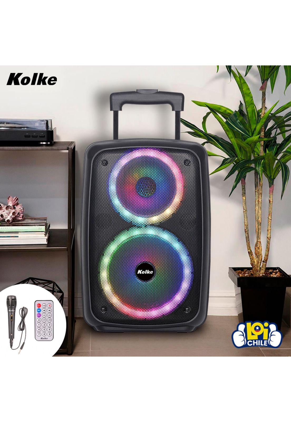 Parlante Bluetooth 8" Kolke Cromos Led TWS 220W Con Radio FM-3