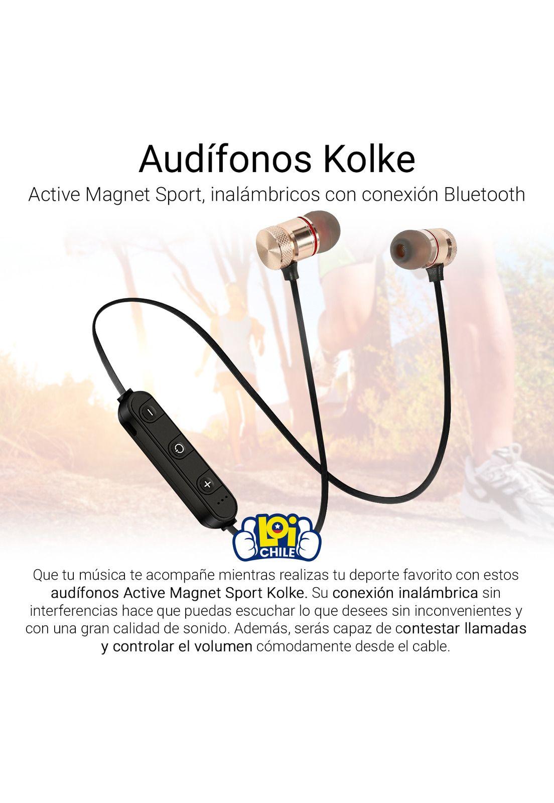 Audífonos Bluetooth Deportivos Recargables Kolke Dorado-1