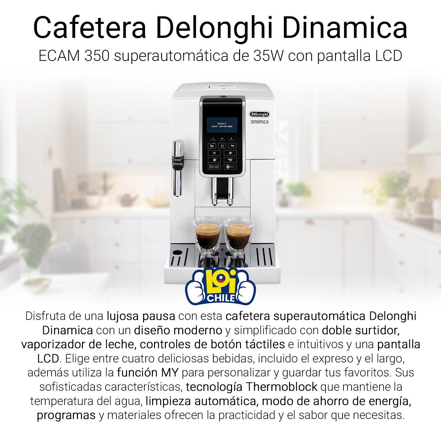Cafetera Automática DeLonghi Dinámica 35w con Pantalla LCD  -1
