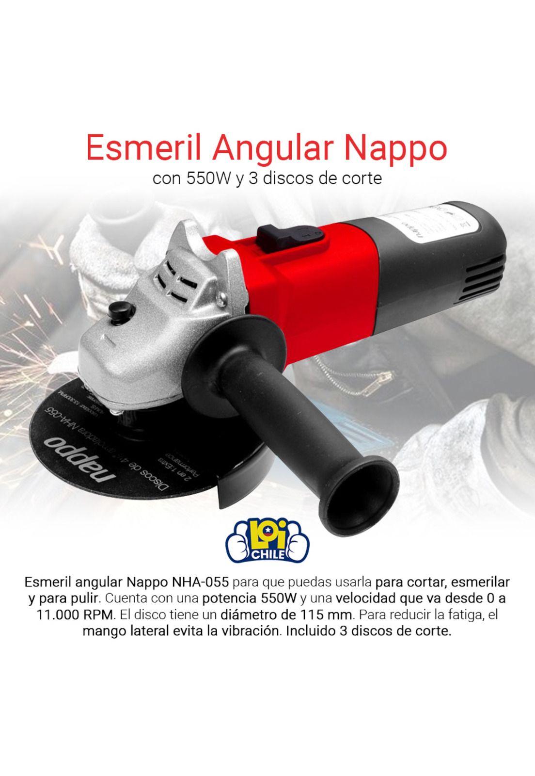 Esmeril Angular NAPPO + 3 Discos NHA-055-1
