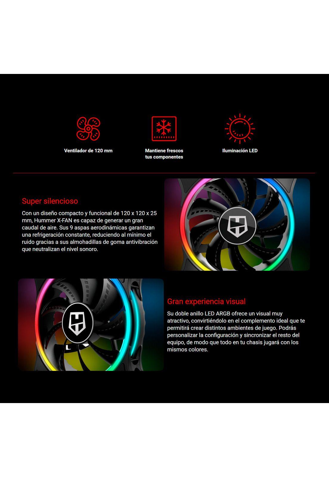 Ventilador NOX X-FAN ARGB-2