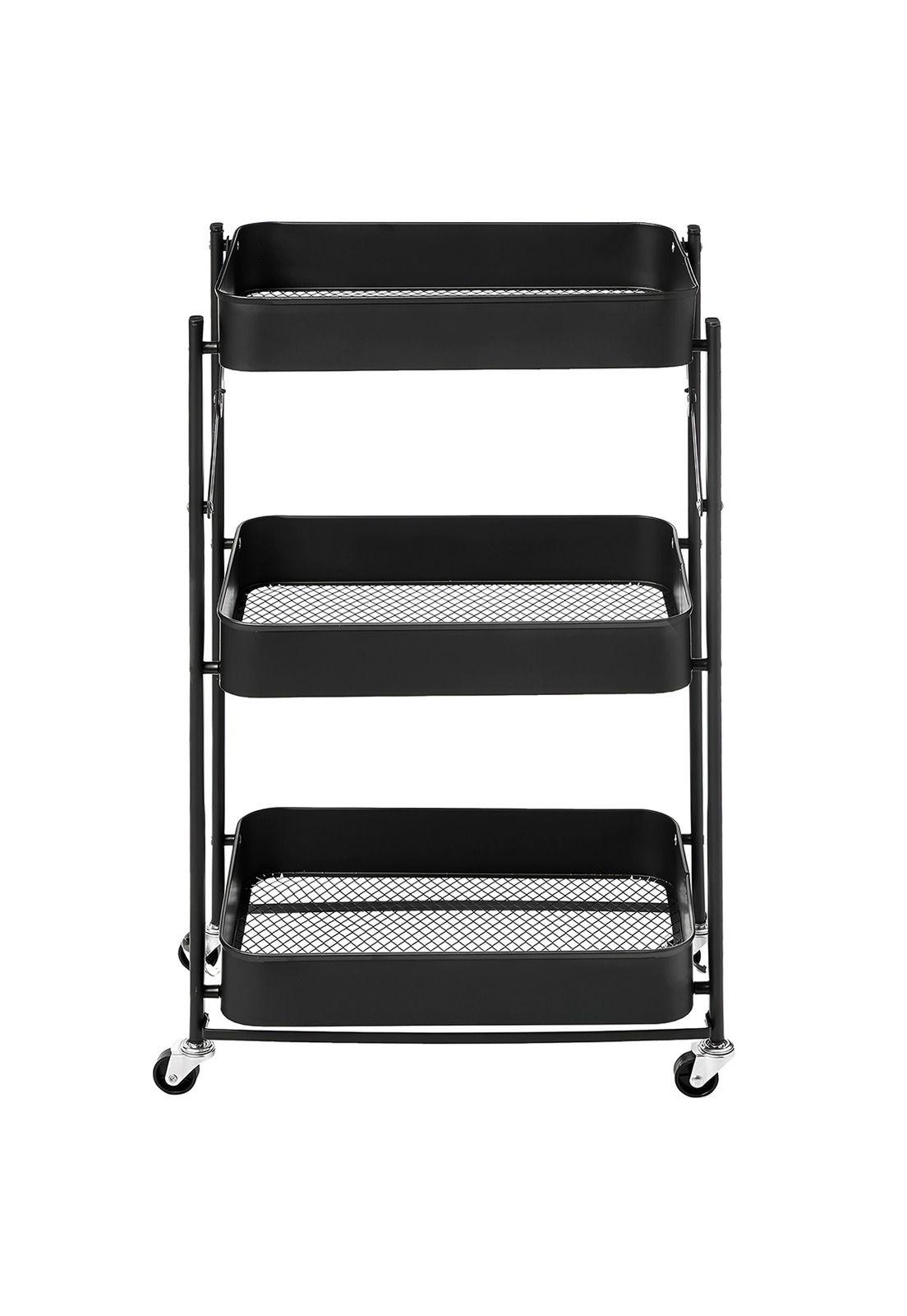 Mueble Organizador Plegable DecoTeam 3 Estantes con Ruedas-2