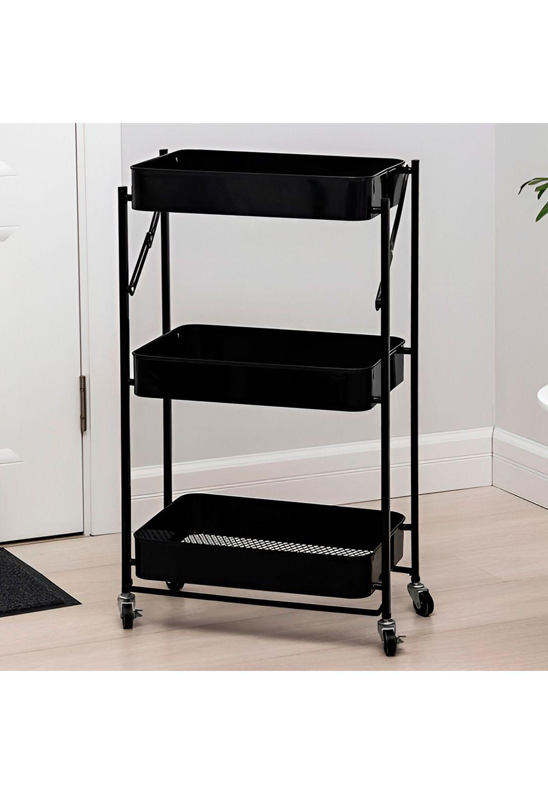 Mueble Organizador Plegable DecoTeam 3 Estantes con Ruedas-6
