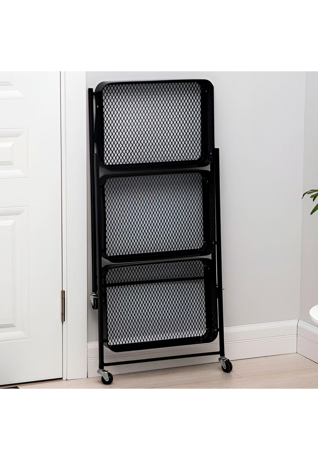 Mueble Organizador Plegable DecoTeam 3 Estantes con Ruedas-7