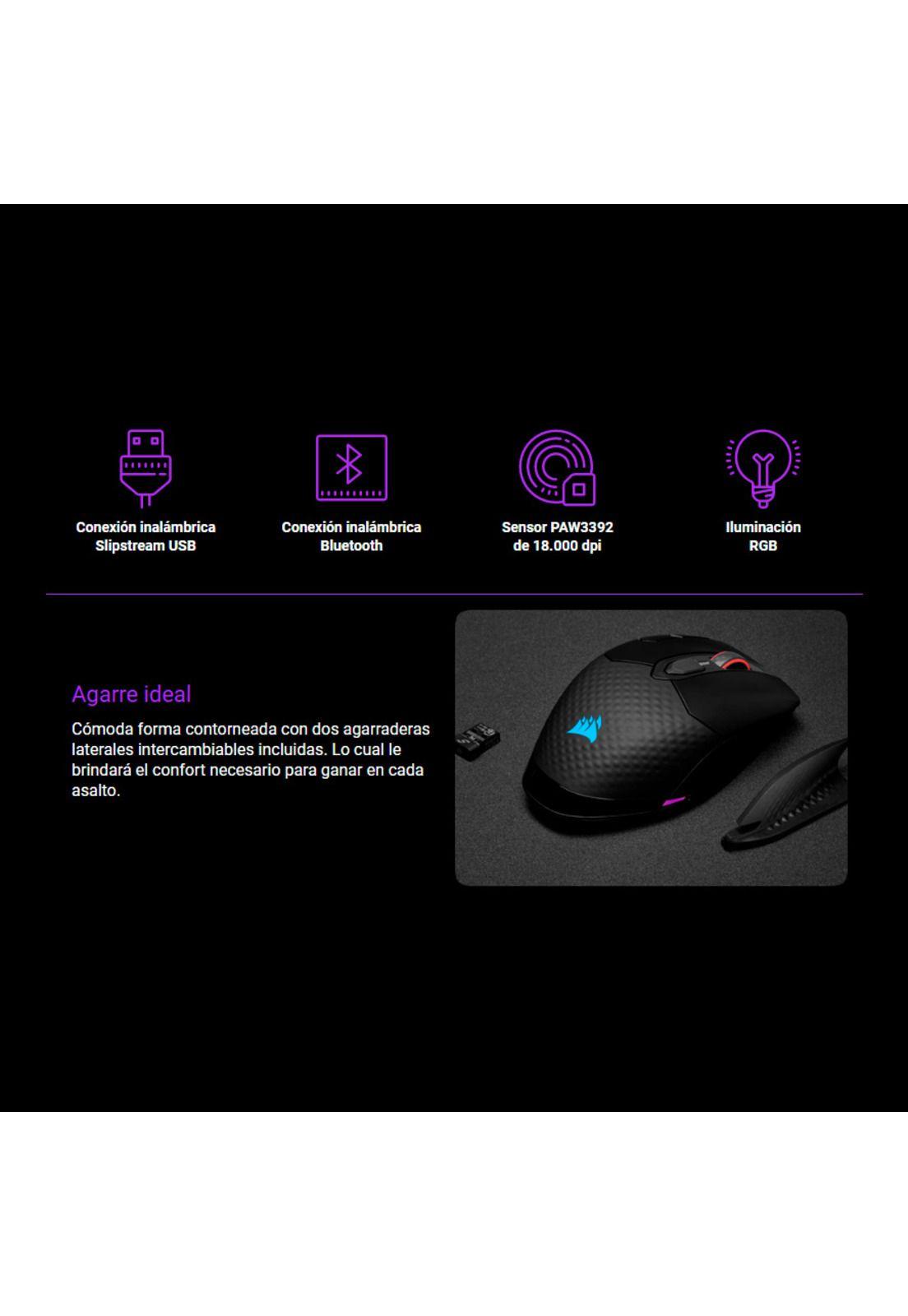 Mouse Gamer Corsair Dark Core RGB Pro SE Inalambrico-2