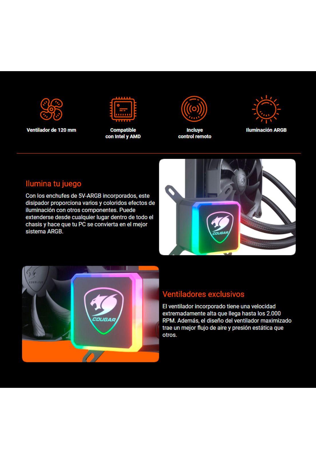 Refrigeracion liquida Cougar AQUA 120 RGB-2