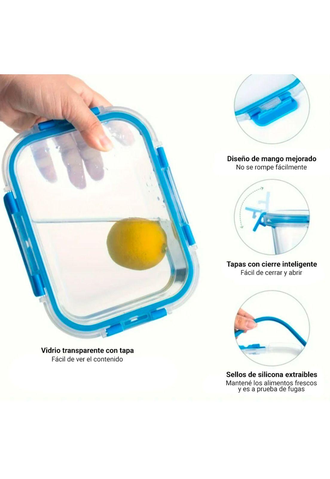 Set de 10 Recipientes Herméticos CROiX de Vidrio con Tapa-3
