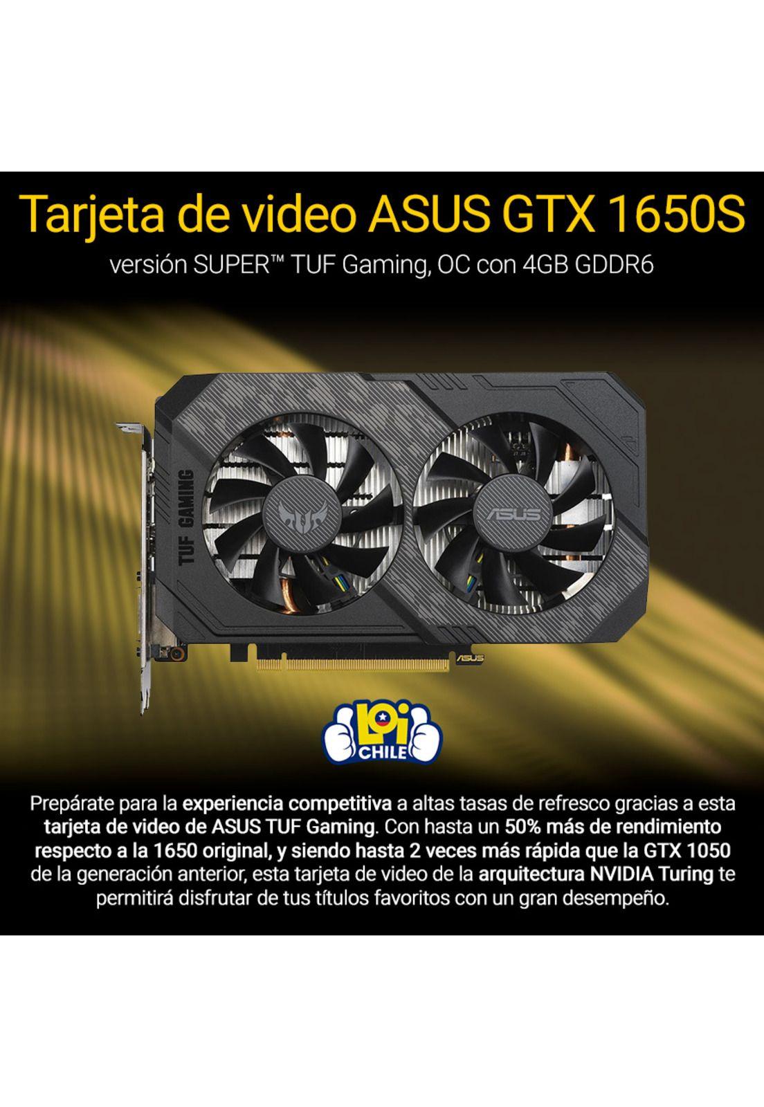 Tarjeta de Video Asus TUF Nvidia GeForce GTX 1650S O4GB-1