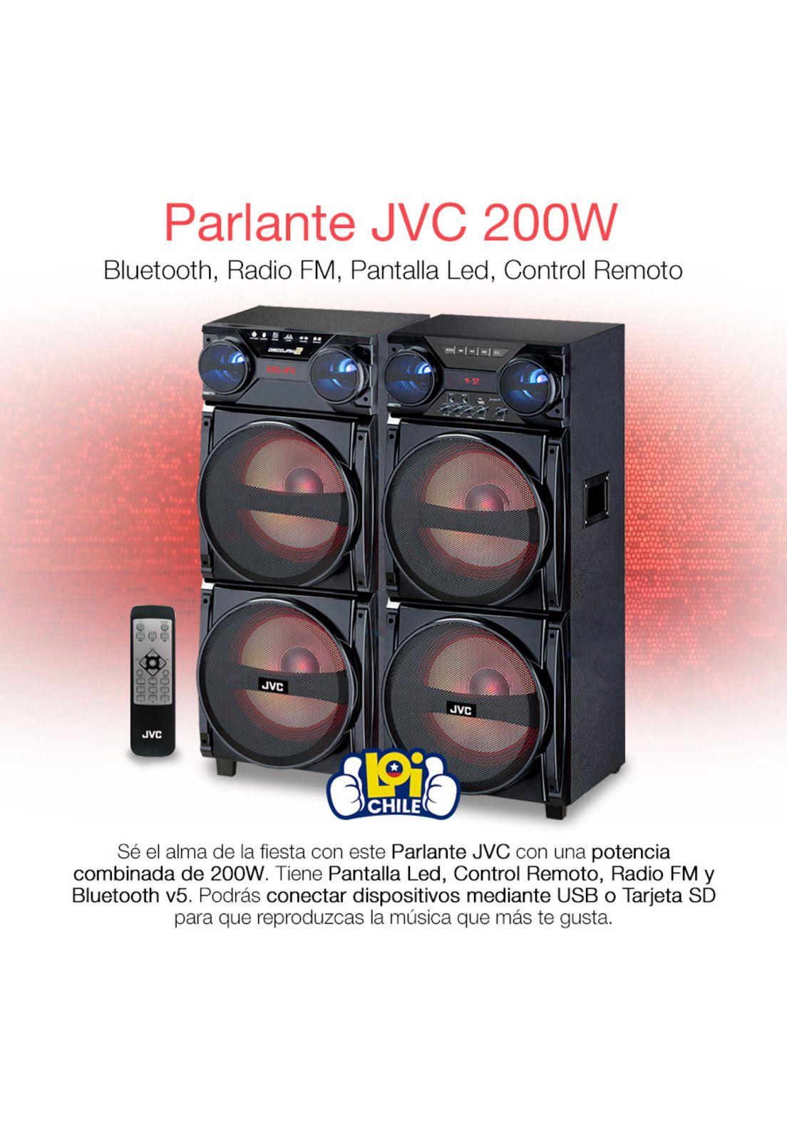 Parlante JVC 200W Bluetooth Radio FM LED-1