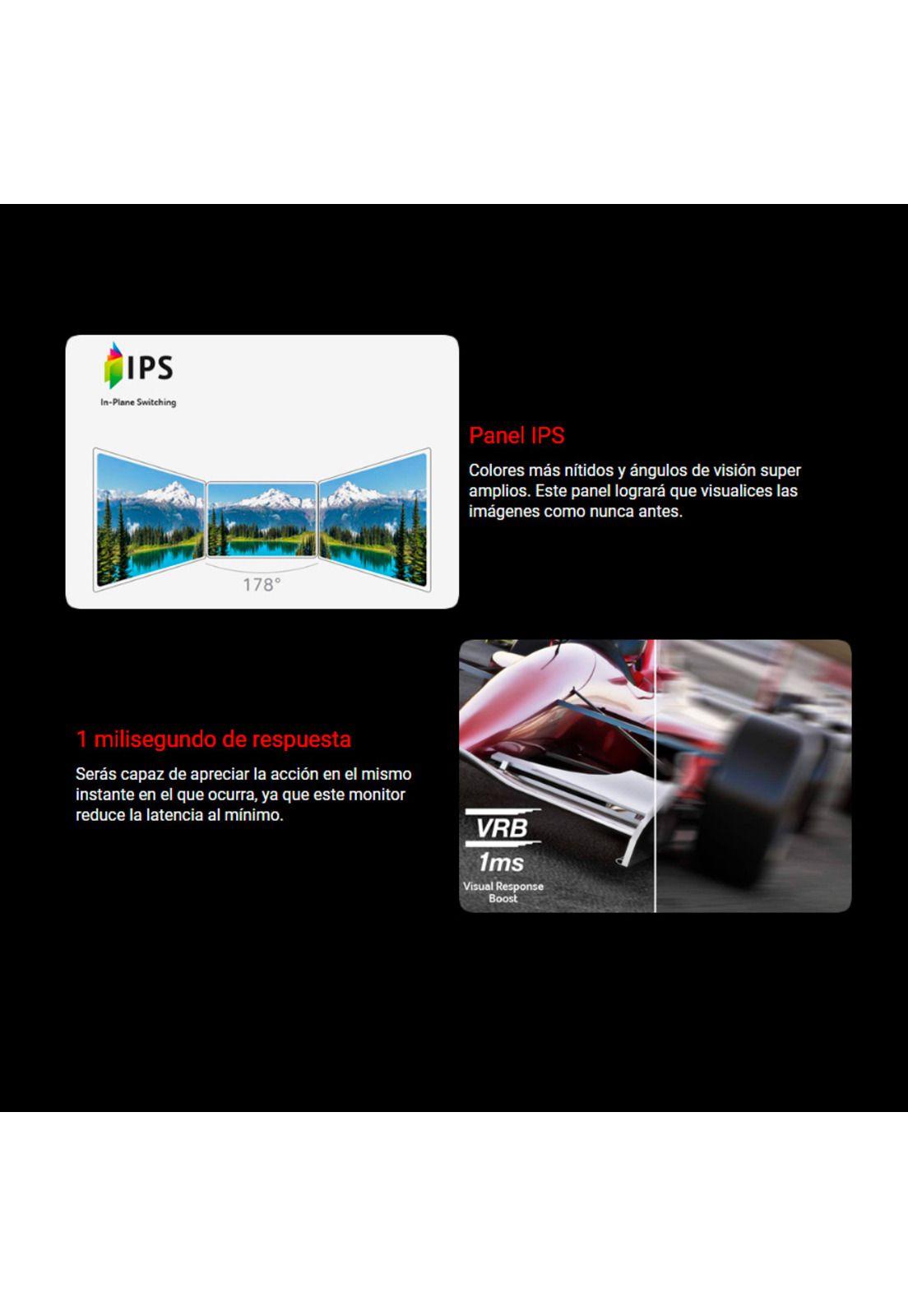 Monitor Gamer Acer CB242Y 23.8", Full HD, IPS con 75 hz y FreeSync-3