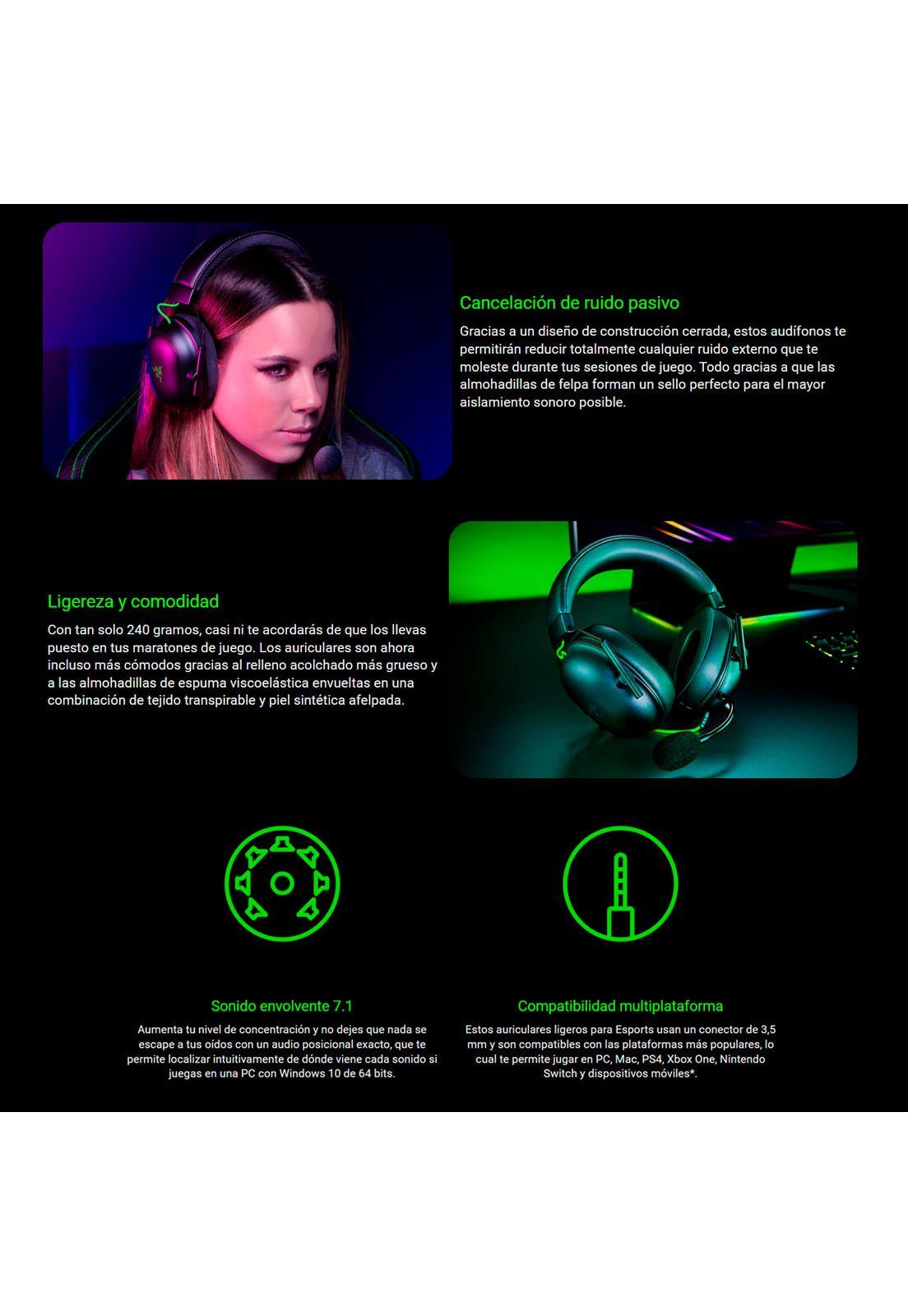Audífonos Gamer Razer Blackshark V2 X Black-5