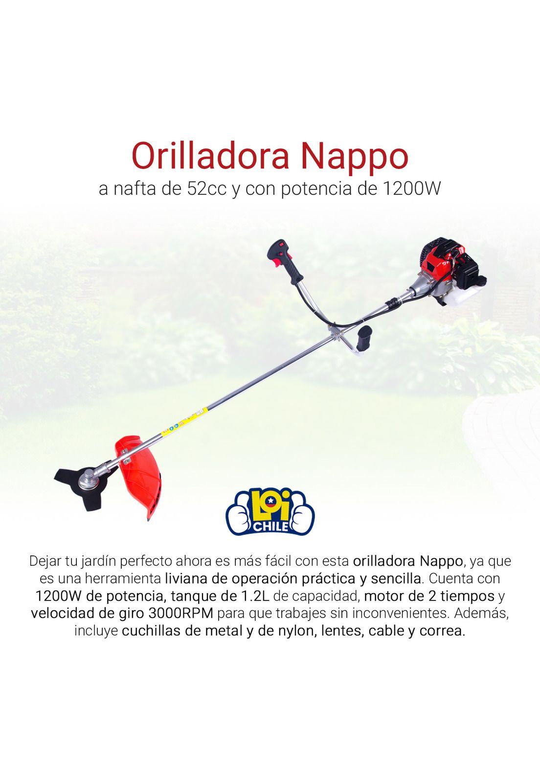 Orilladora Desmalezadora Inalámbrica Nappo Motor 52cc 1200w-1
