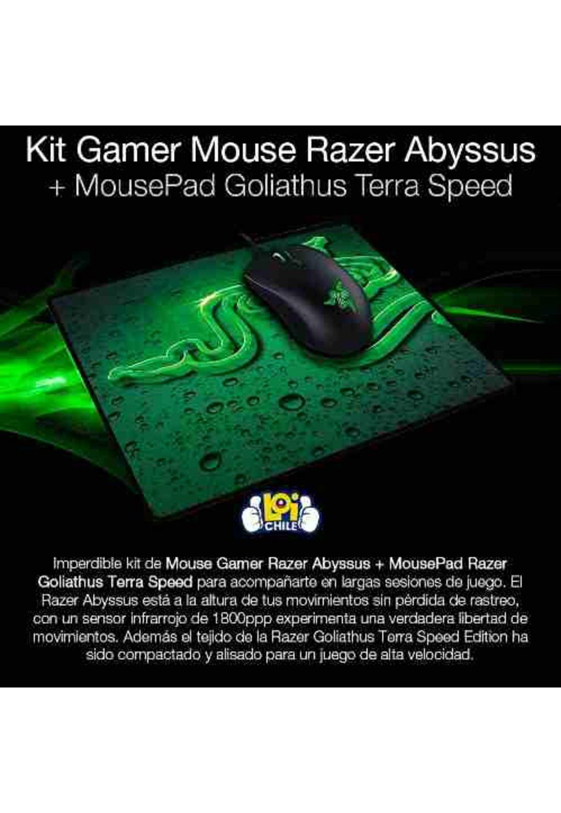 Mouse Gamer Razer Abyssus + Pad Mouse Terra Loi Chile-1