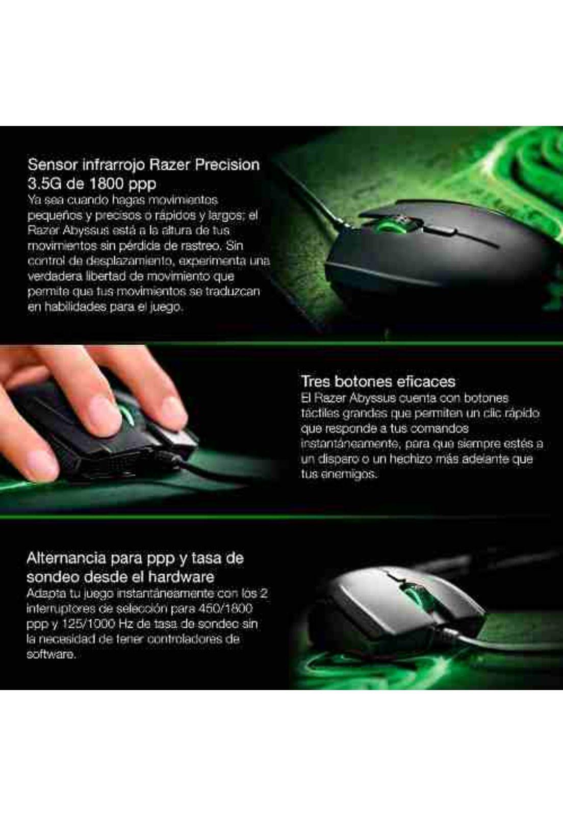 Mouse Gamer Razer Abyssus + Pad Mouse Terra Loi Chile-2