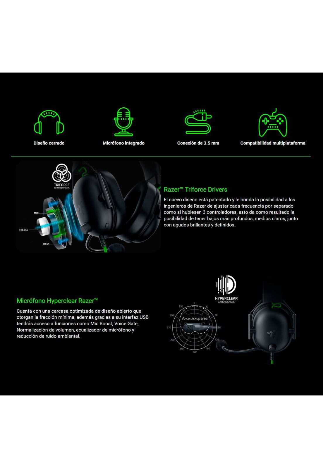 Audífonos Gamer Razer Blackshark V2 X White-6