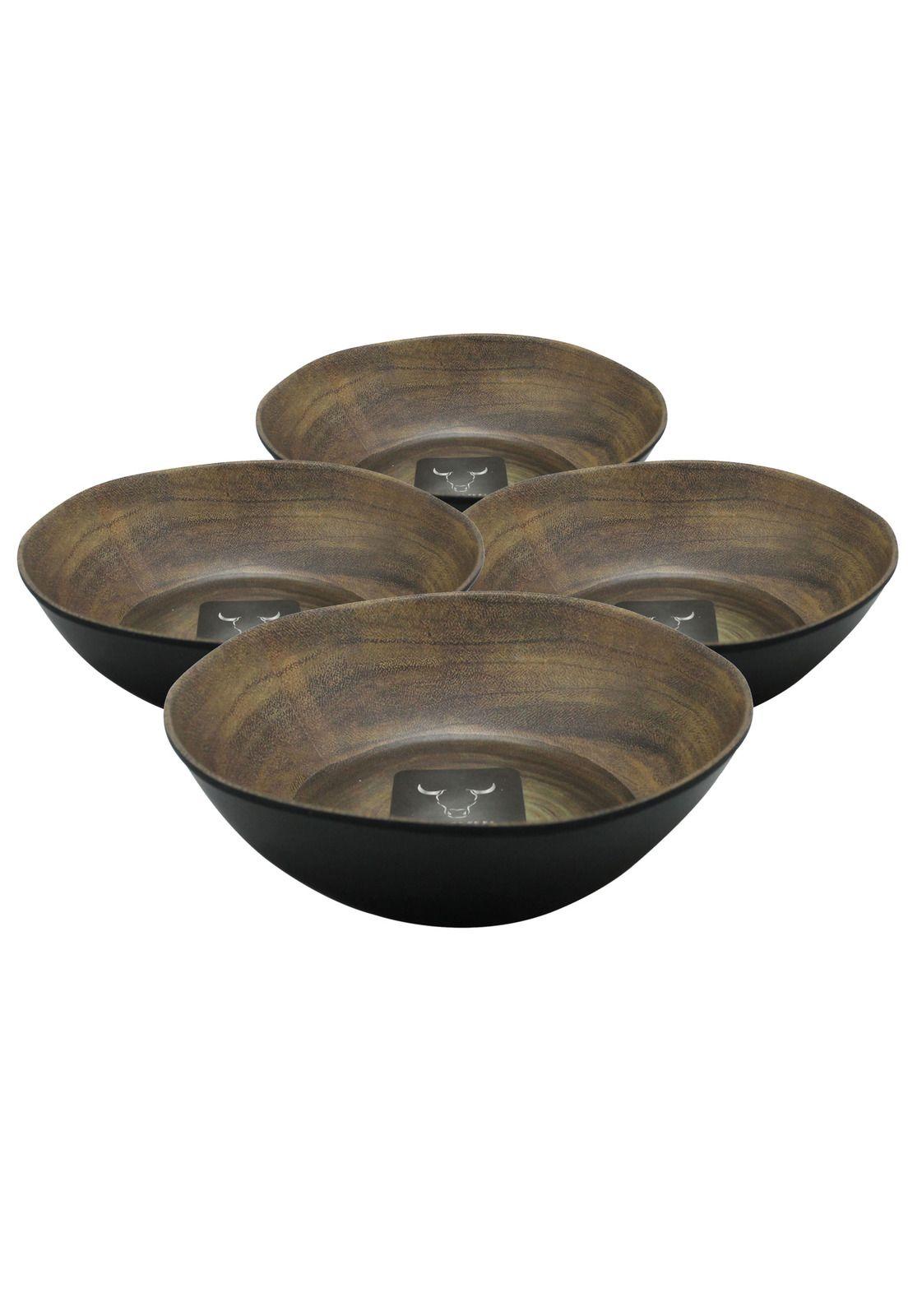 Set De 4 Bowl Bamboo Wayu Pequeño 6' Asado Parrilla-0
