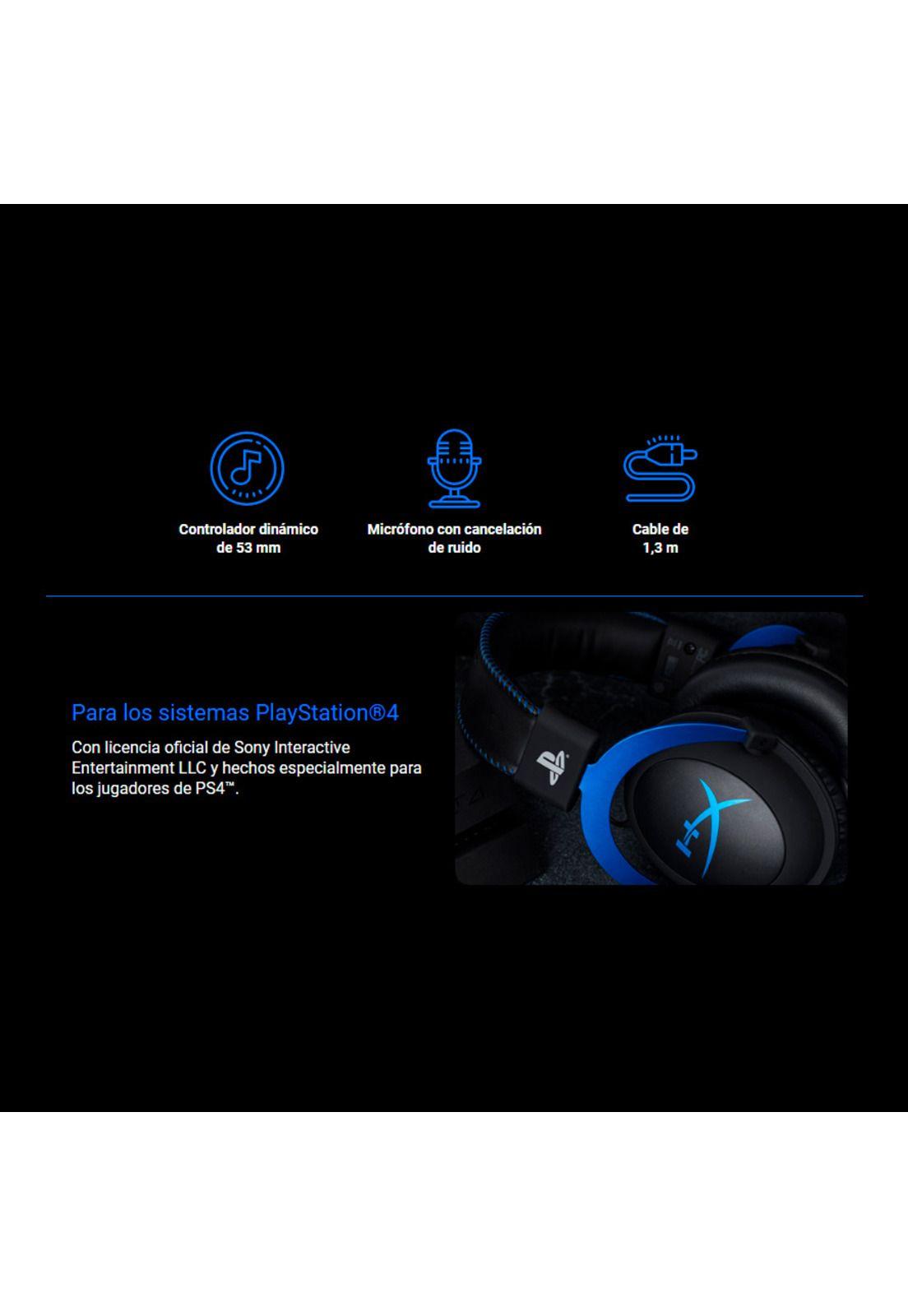 Audifonos Gamer HyperX Cloud para PS4-2