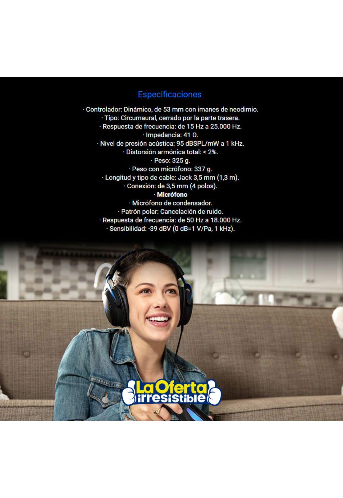 Audifonos Gamer HyperX Cloud para PS4-4