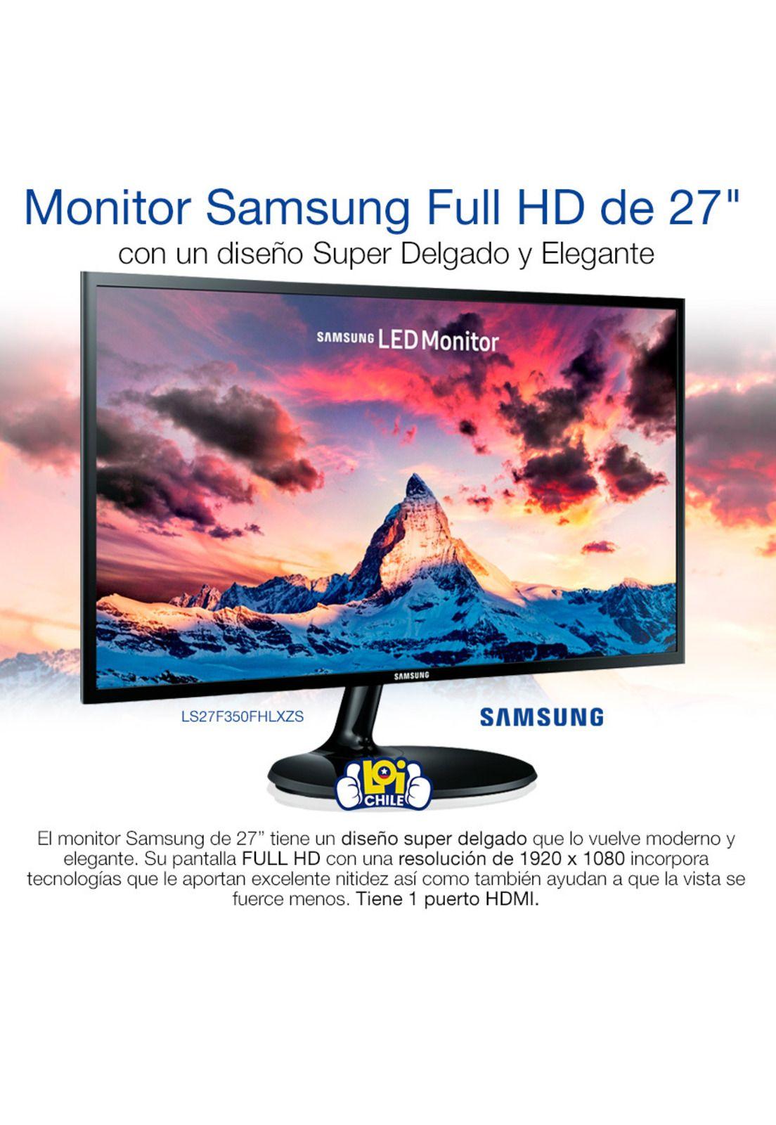 Monitor Samsung 27' Plano Full Hd HDMI-1