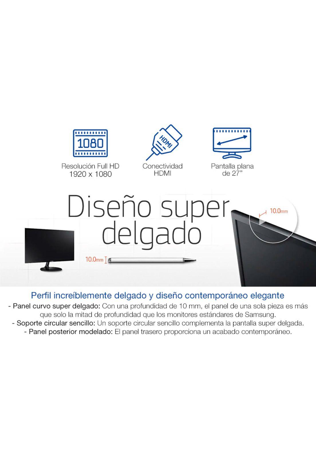 Monitor Samsung 27' Plano Full Hd HDMI-2
