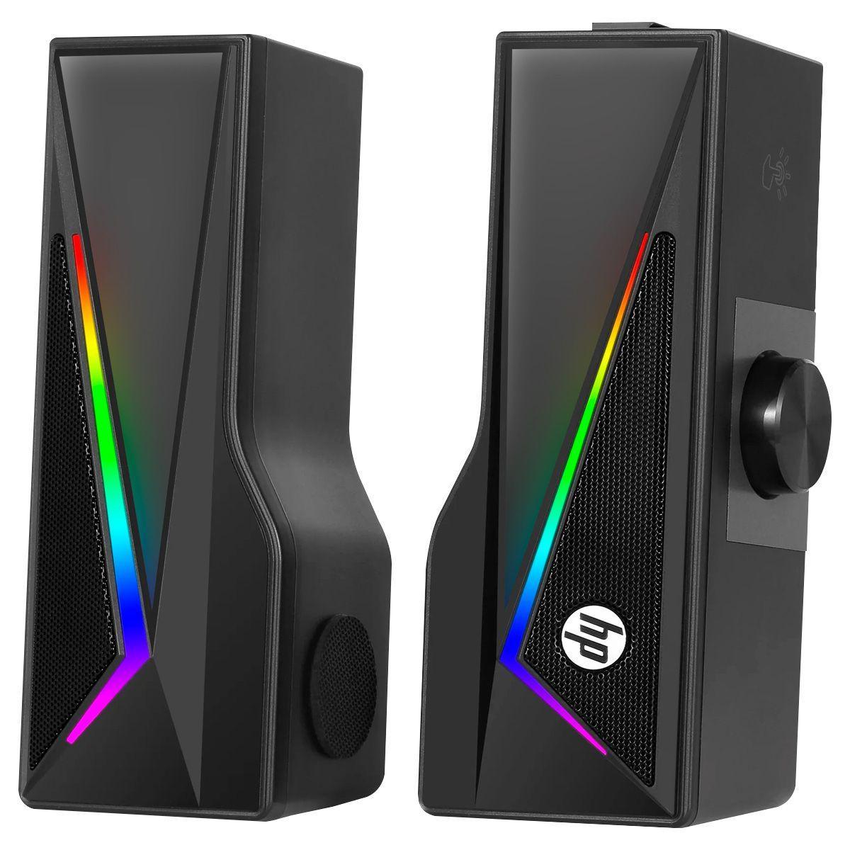 Parlante Gamer HP 2 en 1 RGB USB 6W de Potencia-0