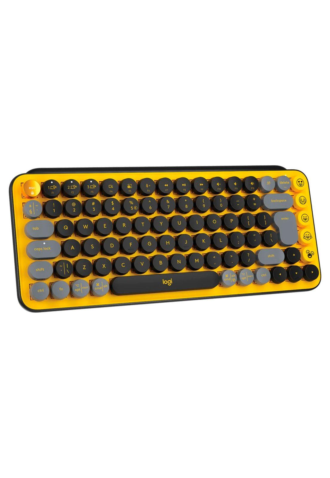 Teclado Inalámbrico Logitech Pop Keys Amarillo y Negro-2