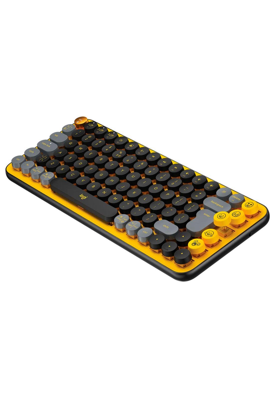 Teclado Inalámbrico Logitech Pop Keys Amarillo y Negro-4