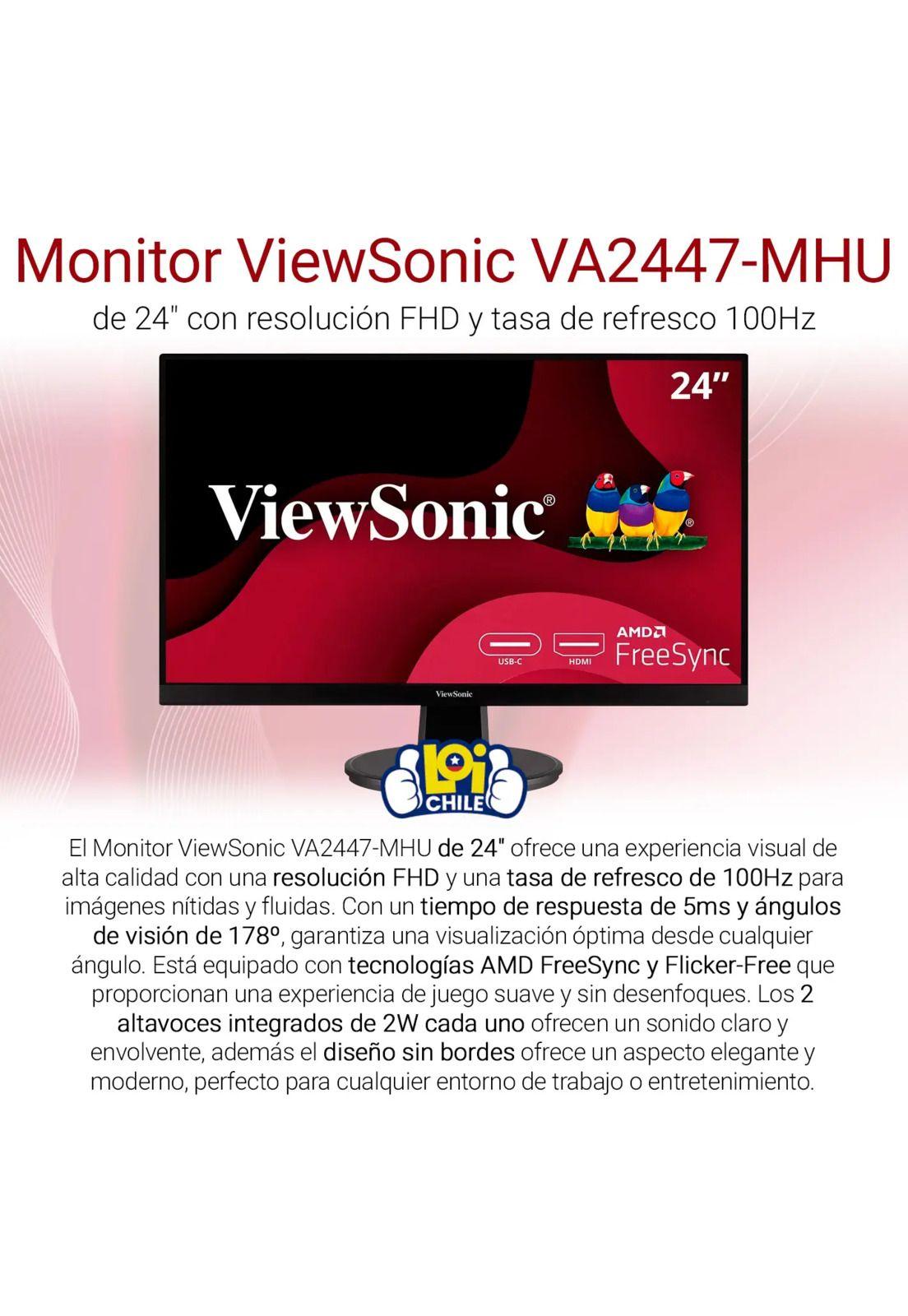 Monitor Viewsonic 24” Full HD Freesync 100Hz USB-C-1