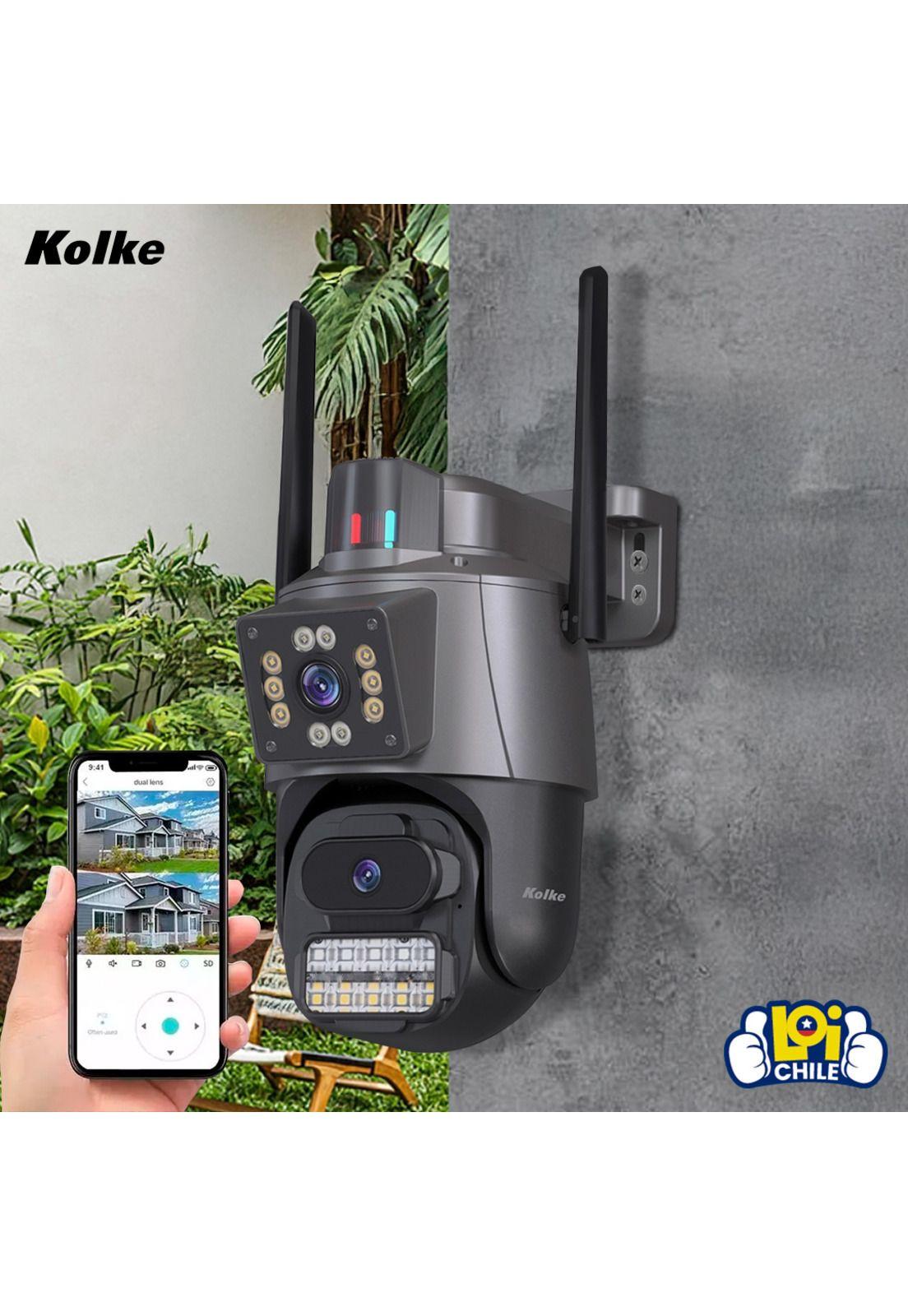 Cámara de Seguridad Kolke Doble Lente Simultáneo 3MP Alarma-6