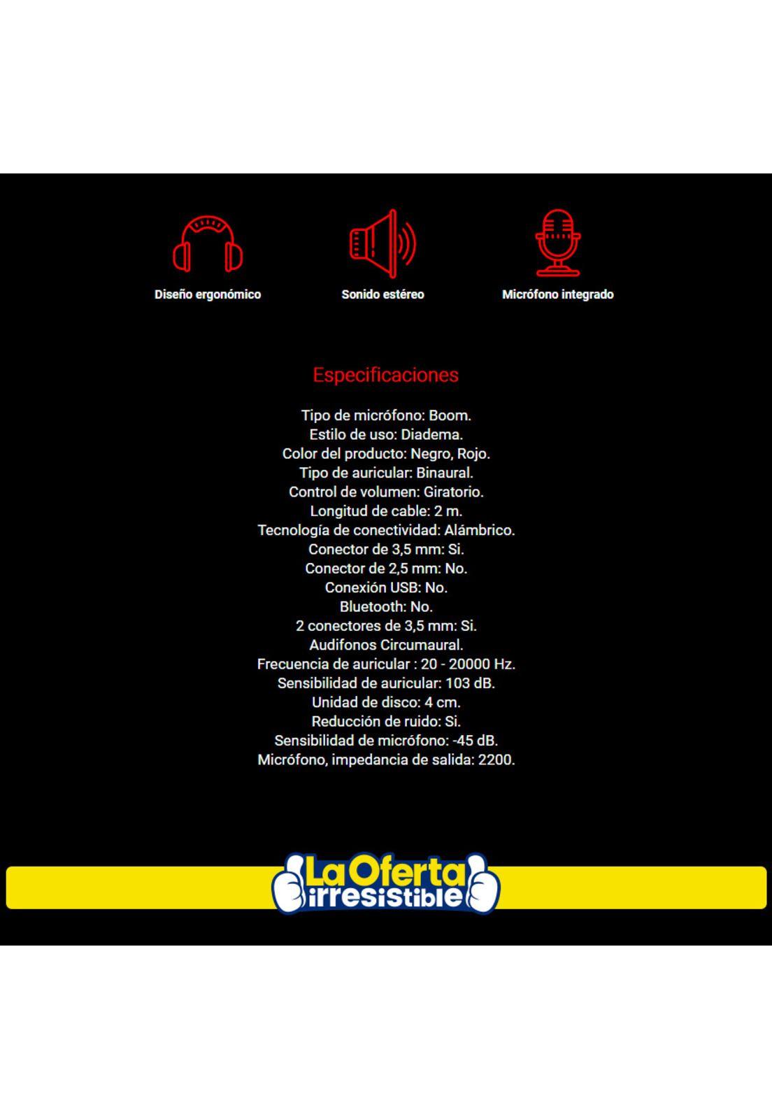 Audífonos Gamer Redragon Ares H120-2