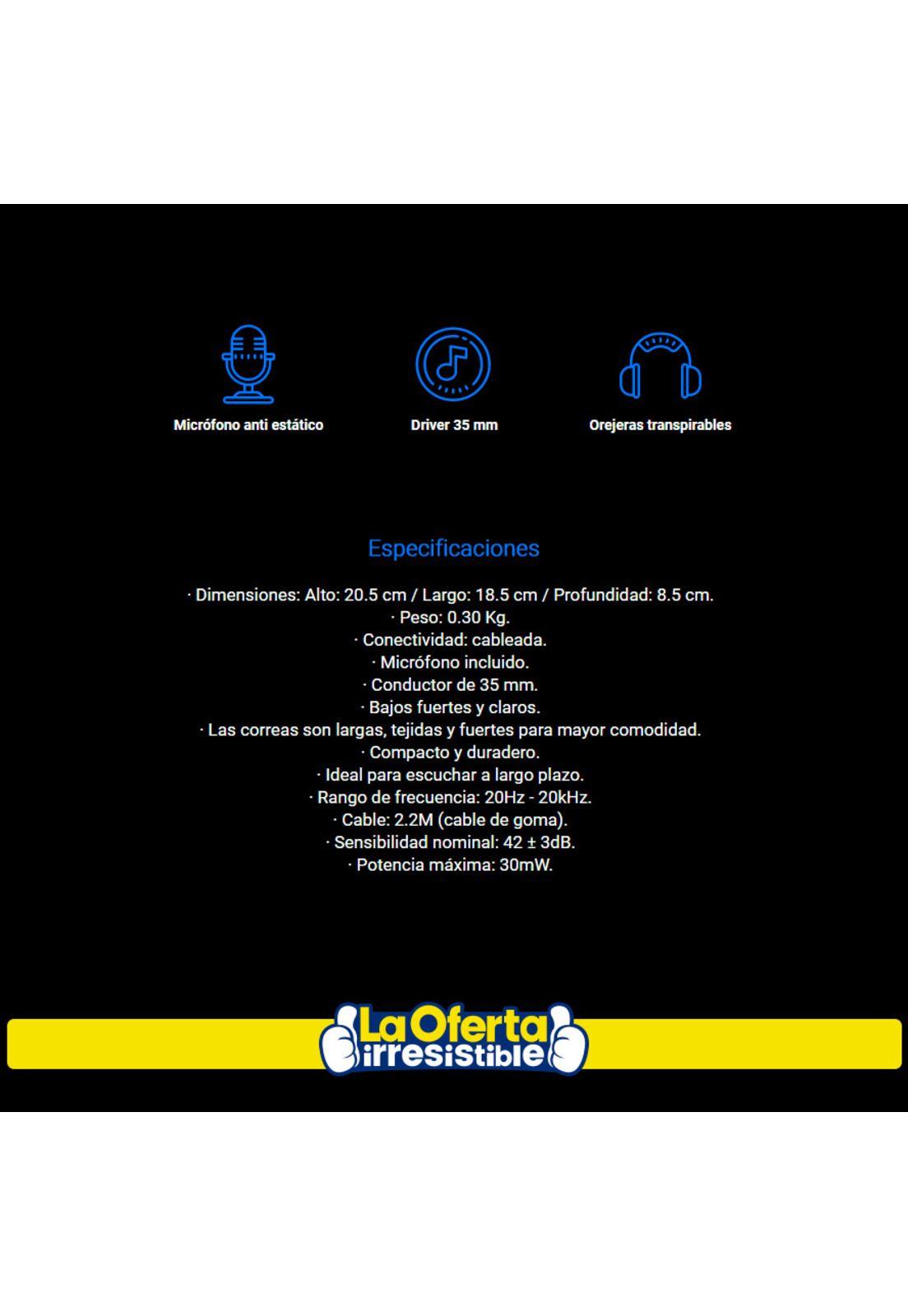 Audifonos Gamer HP H100-2