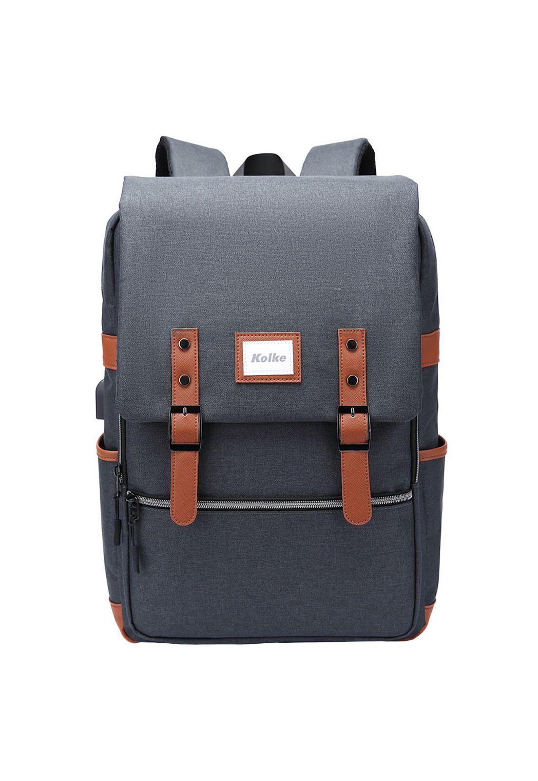 Mochila para Notebook 15.6 Puerto de carga USB Doble Cierre-4