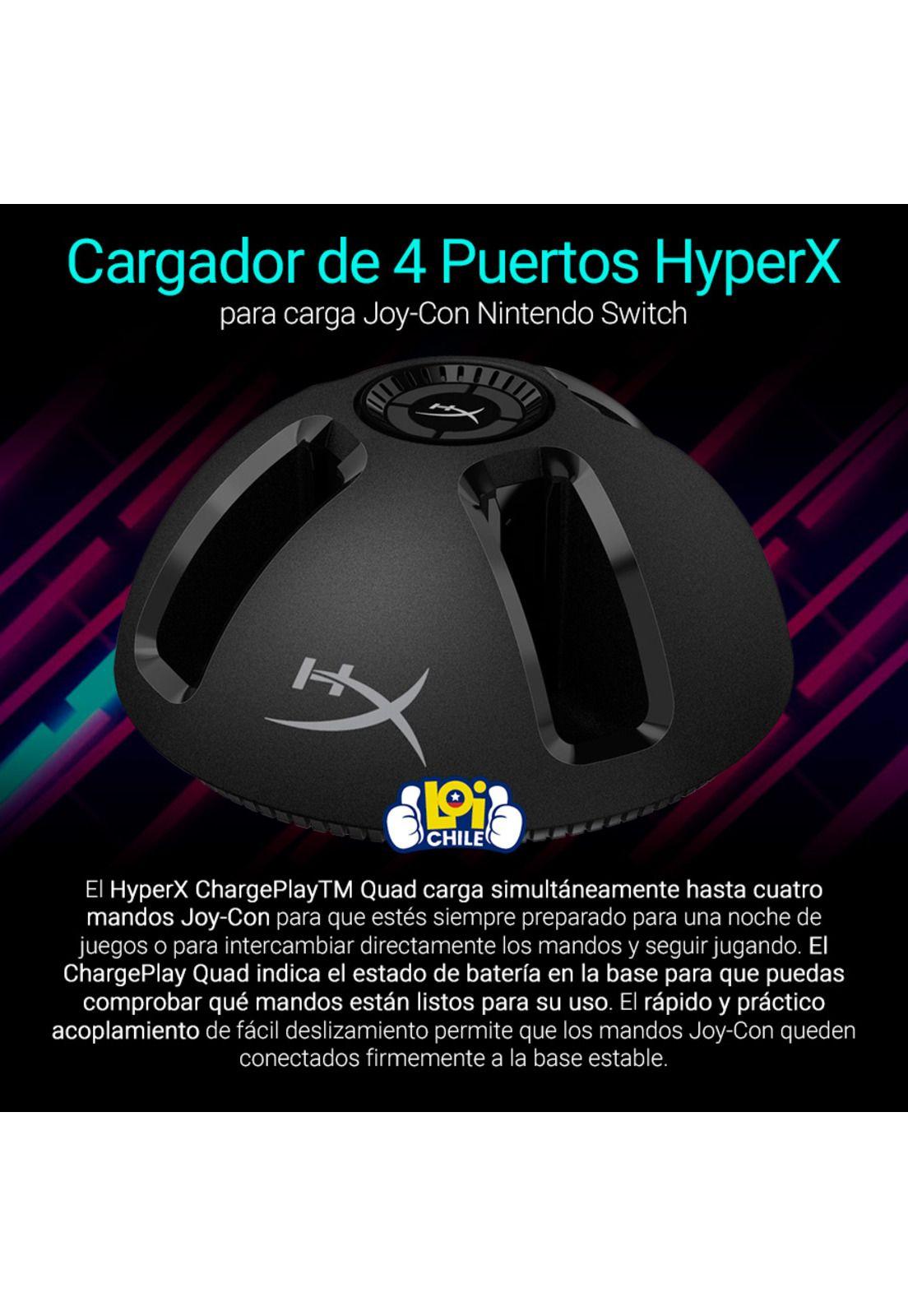 Cargador HyperX Chargeplay Quad para Controles Nintendo Wii-1