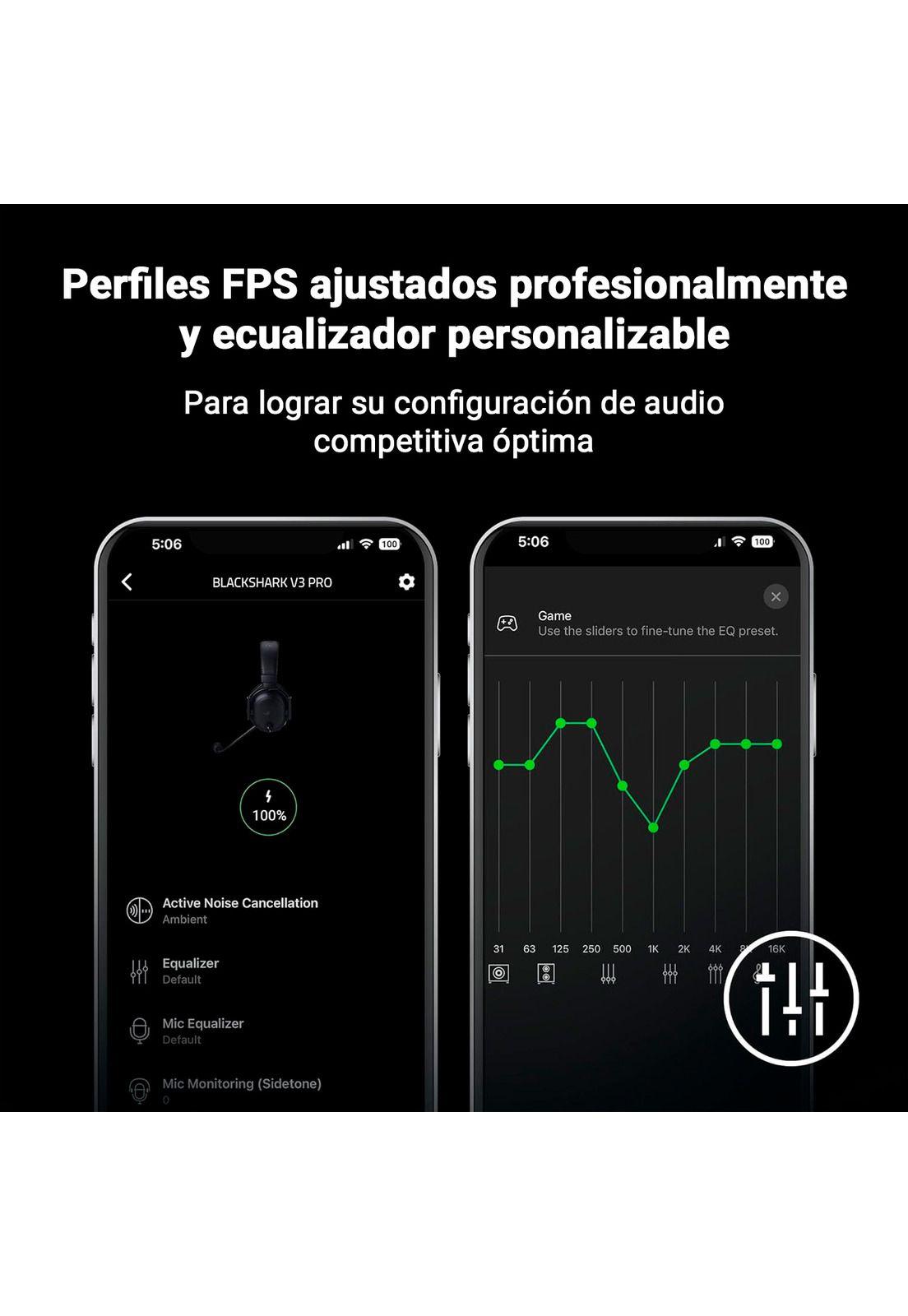 Audífonos Gamer Inalámbricos Razer Blackshark V3 Pro Negro-6