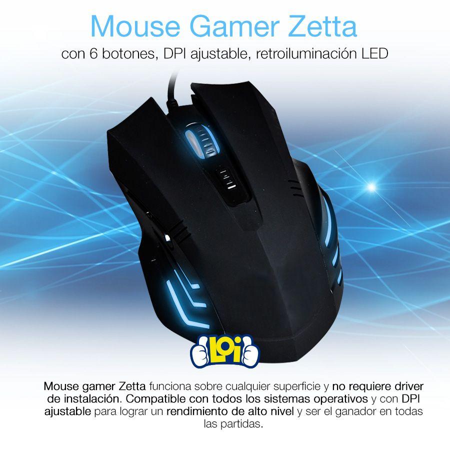 Mouse Gamer Kolke Zetta 6 Botones DPI Ajustable-1