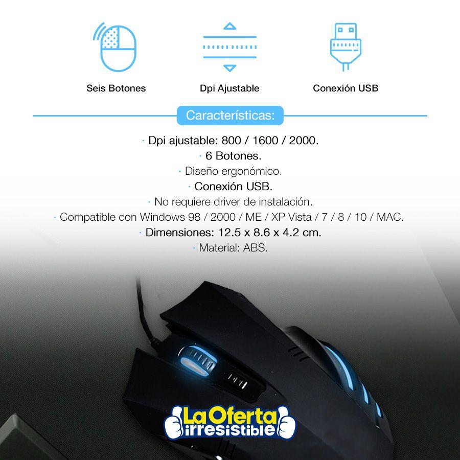 Mouse Gamer Kolke Zetta 6 Botones DPI Ajustable-2