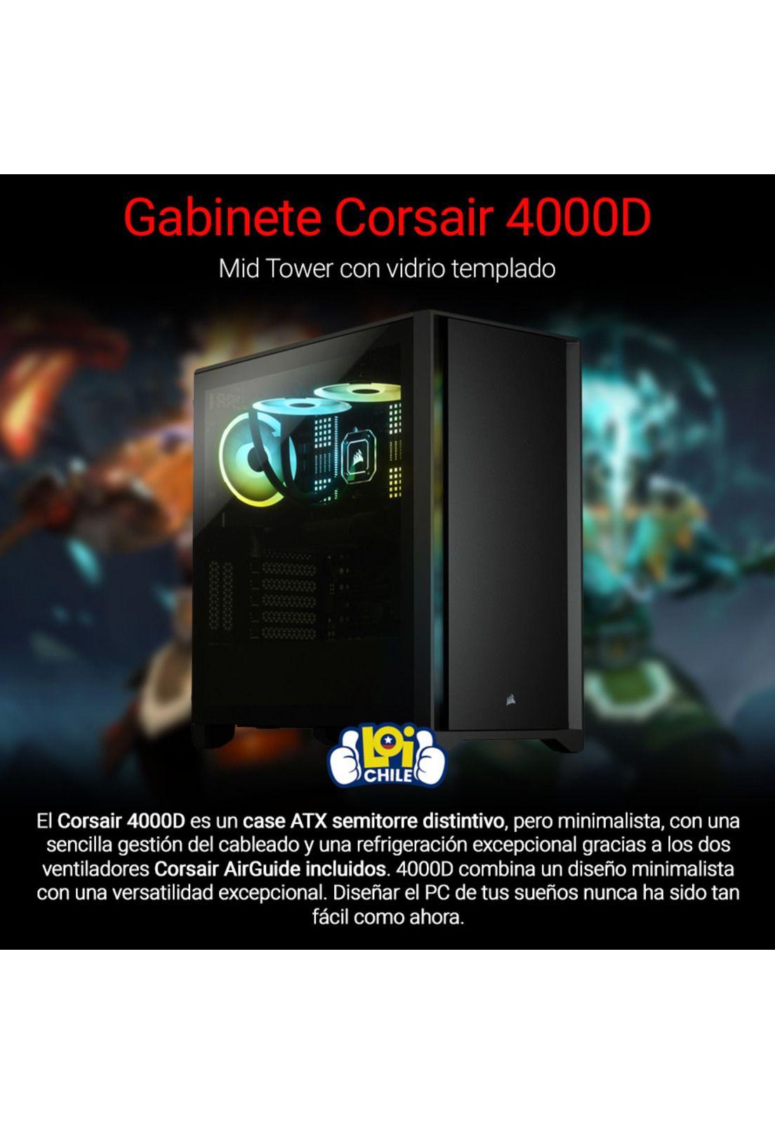 Gabinete Gamer Corsair 4000D Mid Tower Vidrio Templado-1
