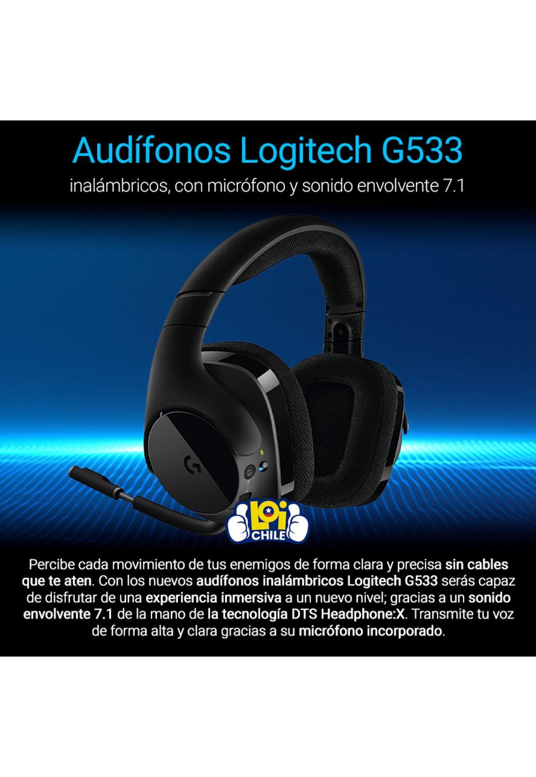 Audifonos Gamer Inalambricos Logitech G533 7.1-1