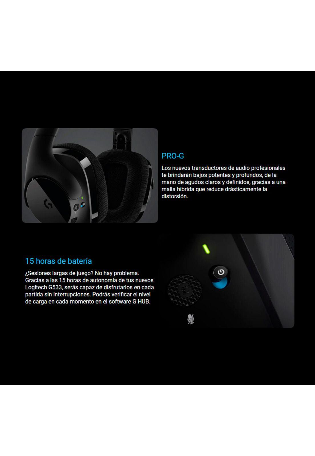 Audifonos Gamer Inalambricos Logitech G533 7.1-3