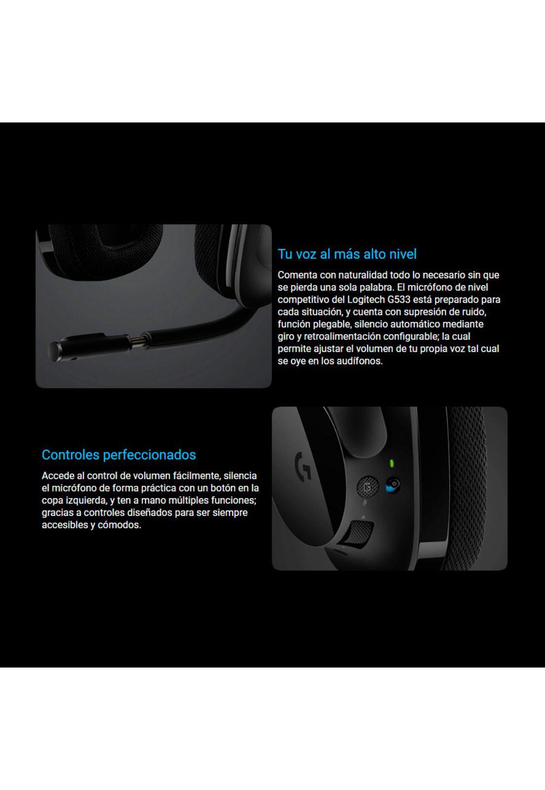 Audifonos Gamer Inalambricos Logitech G533 7.1-4