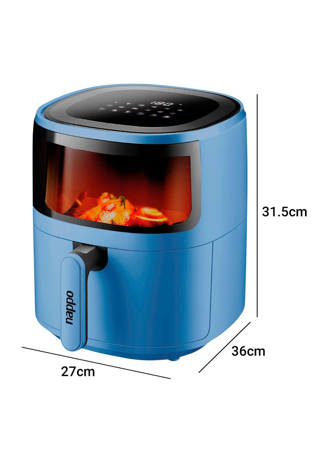 Freidora de Aire Digital Nappo 5.7 Litros Visor 1500w Azul-0