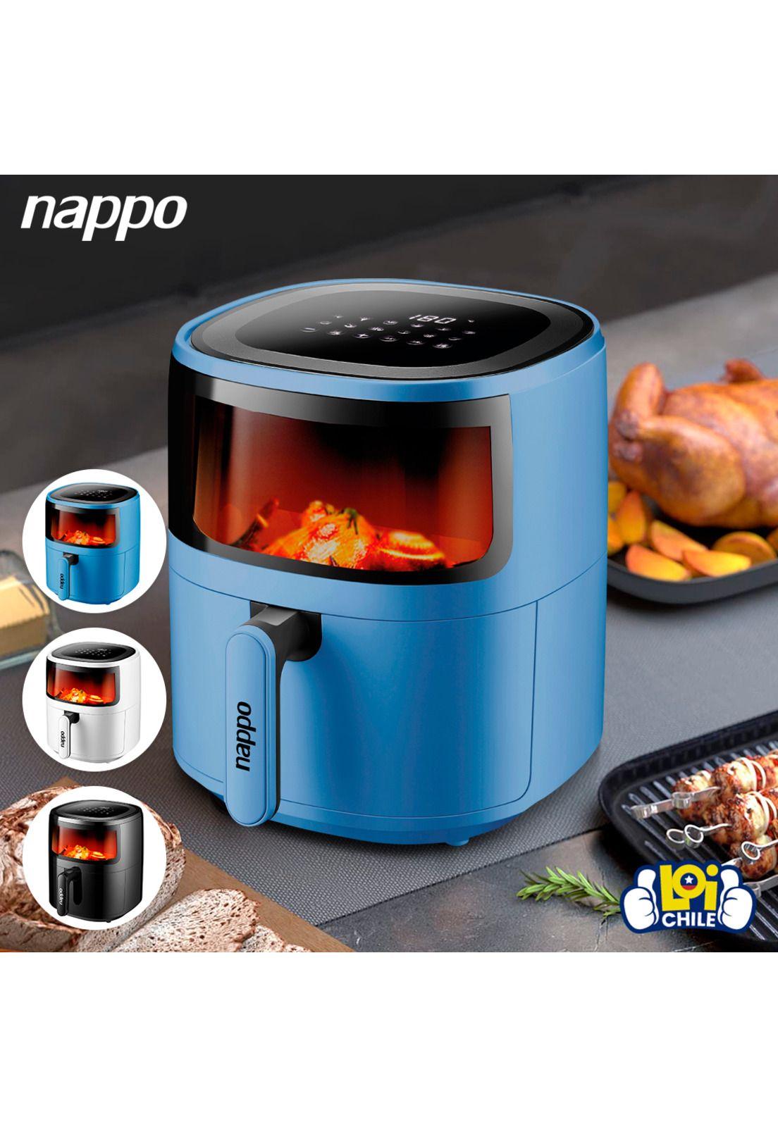 Freidora de Aire Digital Nappo 5.7 Litros Visor 1500w Azul-3