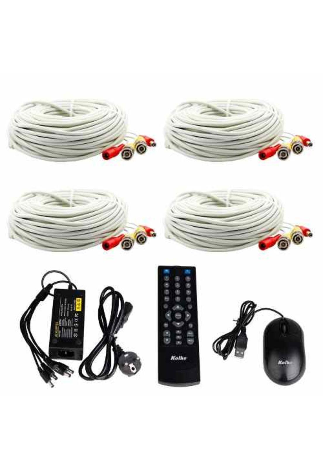 Kit De Seguridad Kolke Dvr 4 Cámaras Fhd 2mp 8 Canales Loi-2