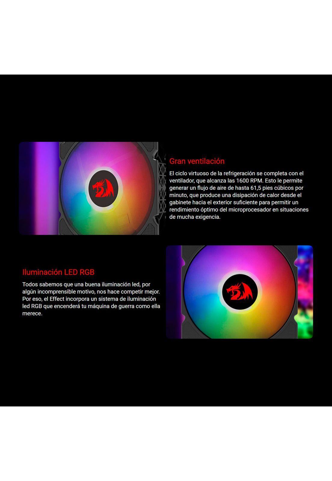 Ventilador Procesador Gamer Redragon Cc2000 120mm RGB-3