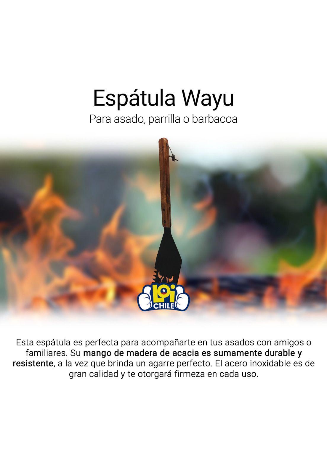 Espatula Wayu Para Asado Parrilla O Barbacoa Negra-1