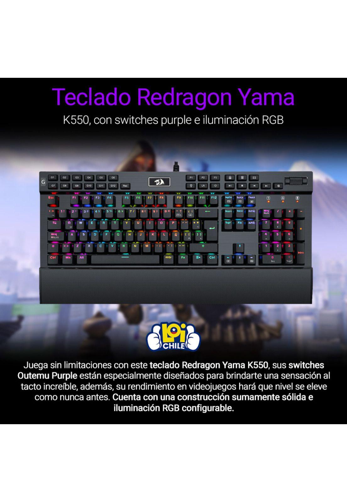 Teclado Gamer Redragon Yama K550-1
