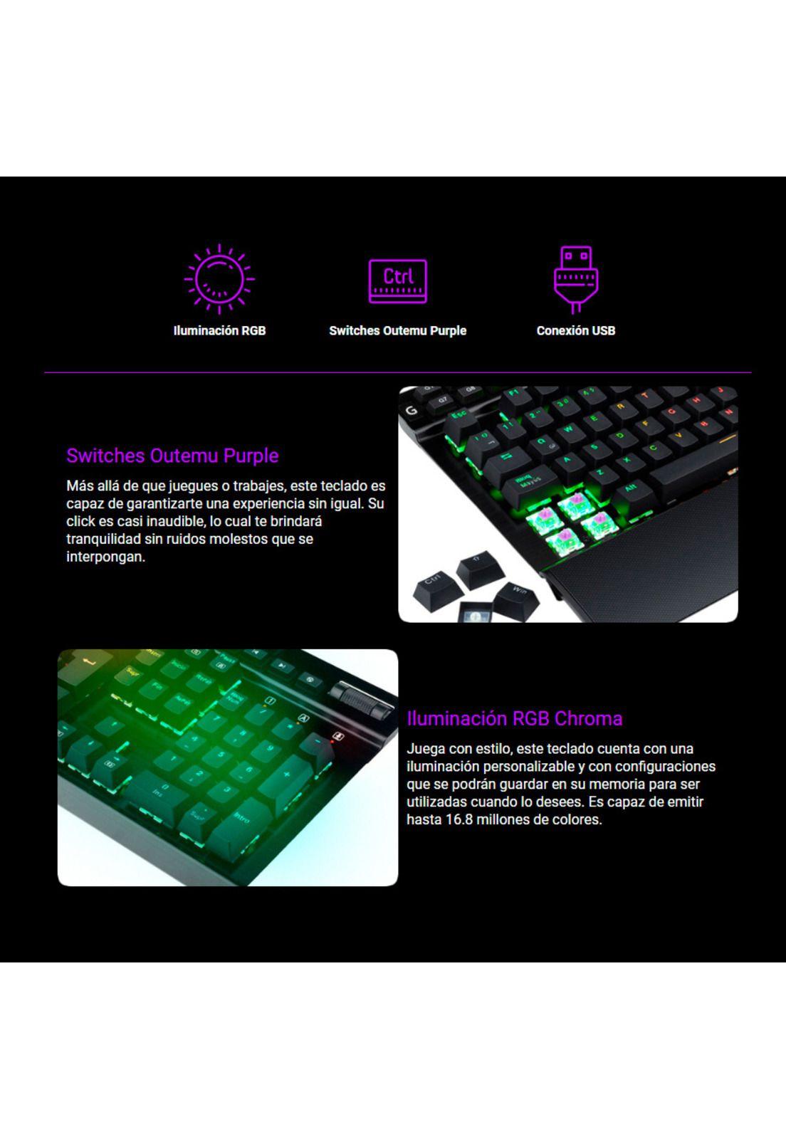 Teclado Gamer Redragon Yama K550-2
